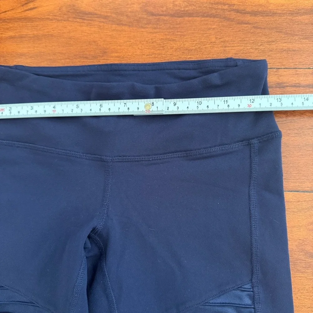 Alo Yoga Moto Leggings Women's Size XS Navy Blue High Waisted Full Length
